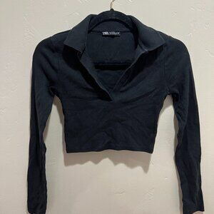 Long sleeve crop top